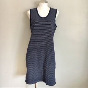 J. Crew Factory Knit Navy Stripe Sheath Dress